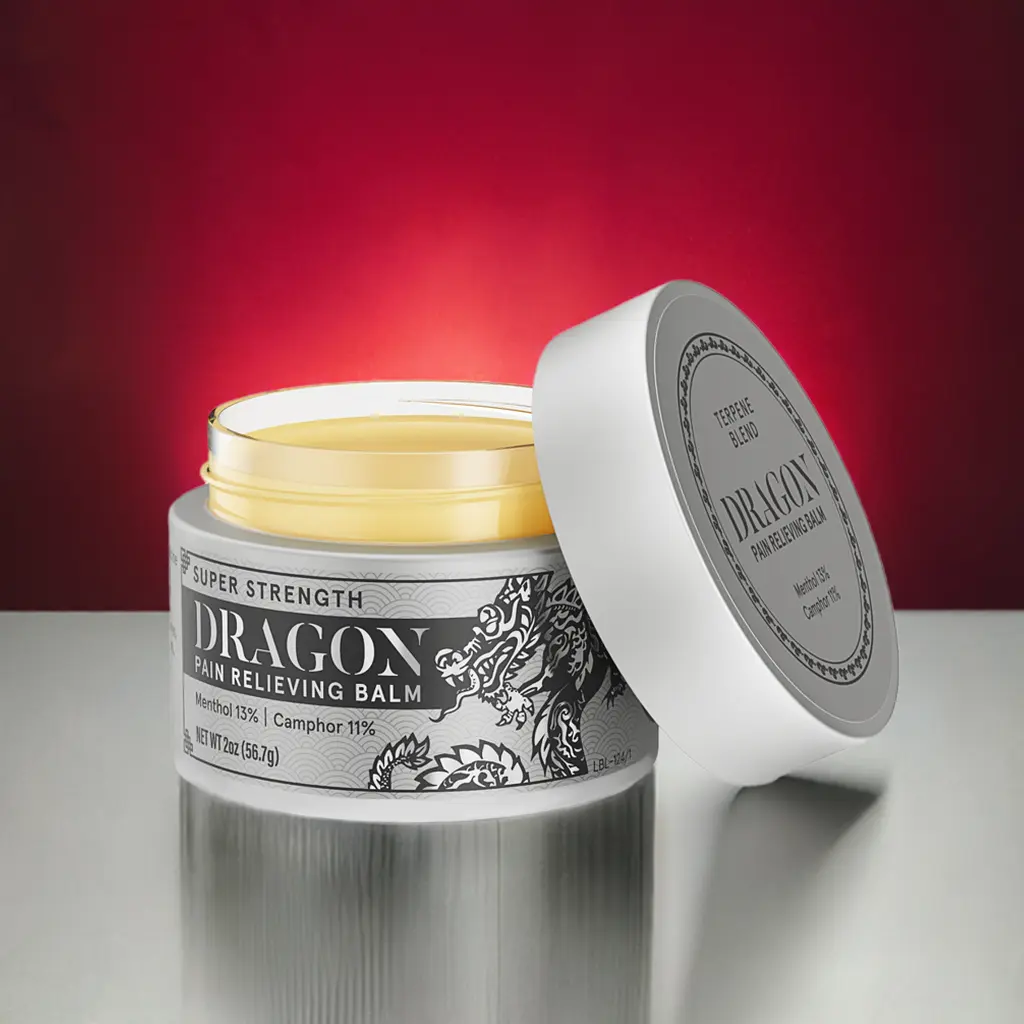 Dragon Balm Super Strength Pain Relief Balm 2oz Jar | Fast-Absorbing for Workout & Fitness Recovery | Therapy Massage & Body Care Treatment Pain Relief Balm