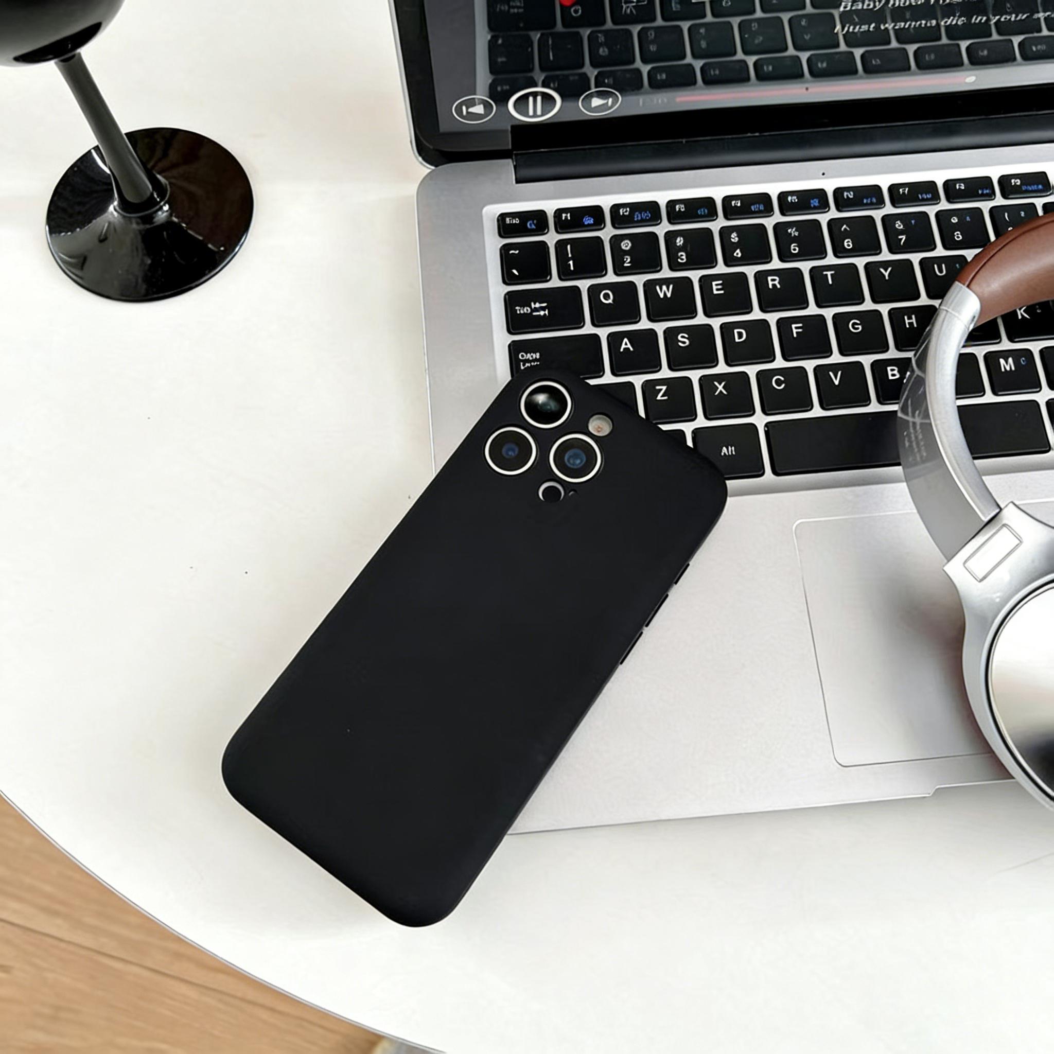 【Two-Pack】For iPhone 11-17 Pro Max Plus AIR Phone Case, Hidden Built-in Card Slot Design, Hidden Camera Protection, Hollow Heat Dissipation & Shockproof Anti-Fall, Minimalist Design，Black