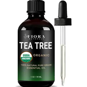 Tea Tree Essential Oil - 100% Pure Organic Oil, for Face, Hair, Skin, Acne, Scalp, Foot and Toenails, Melaleuca Alternifolia