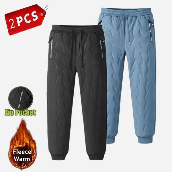 2-Pack Women’s Fleece-Lined Winter Pants | Waterproof Thermal Warm Joggers | Slim-Fit Insulated Cold-Weather Pants for Outdoor Hiking, Skiing & Everyday Wear | Not Bulky, Fits All Body Types — Women’s Clothing