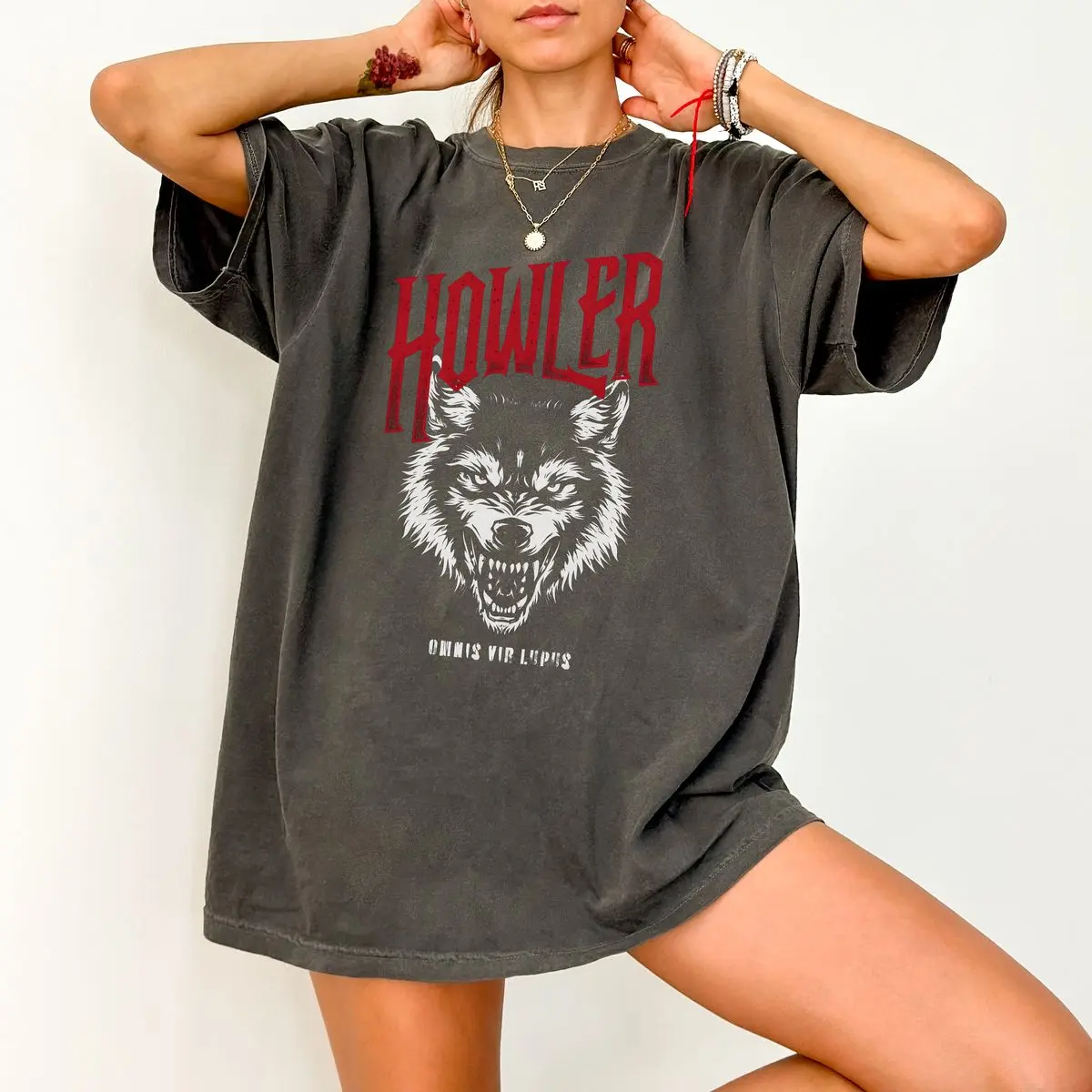 Comfort Colors Vintage Howler Heavy Metal Shirt, Howler Shirt, Red Rising Shirt, Omnis Vir Lupus, Hail Libertas Hail Reaper, Red Rising Merch, Red Rising, Unisex Fitted Short Sleeve Tee, Classic Streetwear