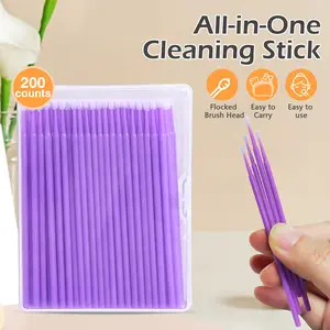 200 Counts miniature applicators, precise pointed tips for eyeliner and eyebrow touch‑ups