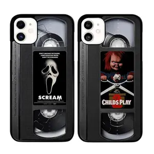 VHS Tape Chucky and Scream Two-In-One Drop-Resistant Mobile Phone Case Protection, Shockproof For IPhone 17-12, Pro Max, Pro Plus, and Samsung S25 24 23 Safety Case