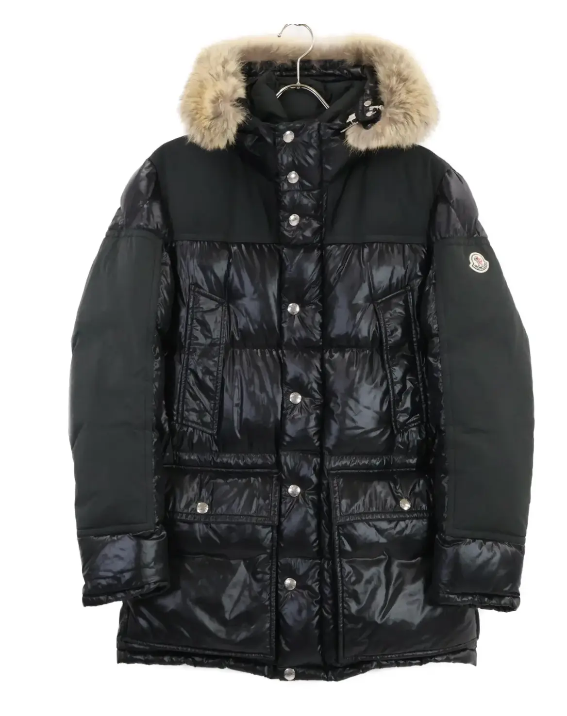 Moncler Puffer Jacket Frey Nylon Down Jacket Black Size 1