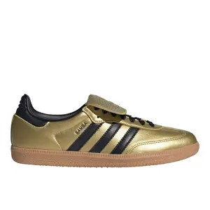 adidas Womens Samba Lt Lace Up Sneakers Shoes Casual - Gold
