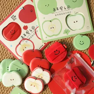 GUOXIAONIU 4pcs Apple Marshmallow Puff Set, Stick-On Air Cushion Foundation Puff, Dual-Use for Dry and Wet Application, Concealer Replacement for Air Cushion Compact, Makeup Puffs