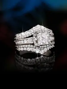 Elegant Zirconia Decorated Ring for Special Occasions, Stunning Jewelry Gift for Loved Ones, Perfect for Enhancing Personal Style, Cubic Zirconia Rings