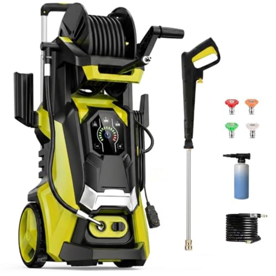 Pressure Washer with Touch Screen 5000PSIIMAX Power Washer with Foam Cannon Washer Pressure Machine for Cars Fences Patios Deck