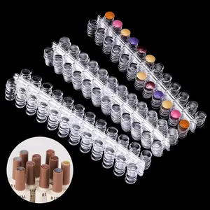 720 Pcs Nail Polish Swatch Dots Round Nail Display Tips Transparent Color Display with Adhesive Sticker for Polish Training Manicure Nail Art