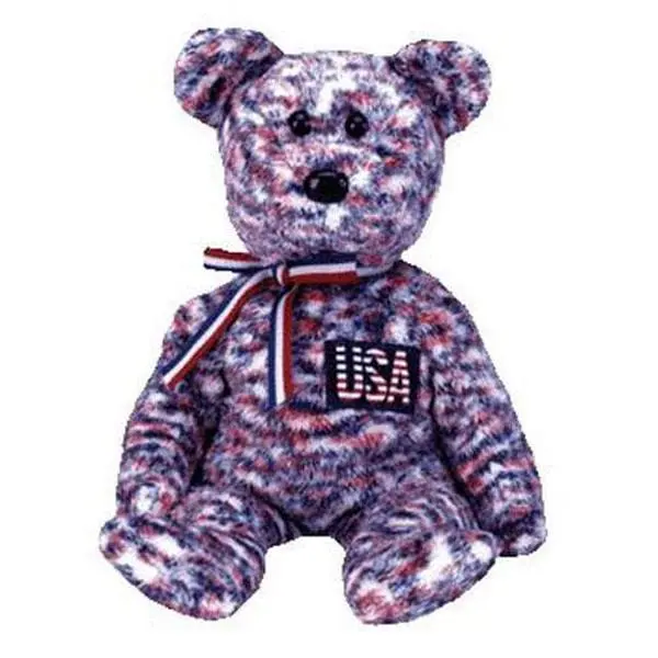 TY Beanie Baby - USA the Bear (USA Exclusive) (8.5 inch) (2000) MWMTs