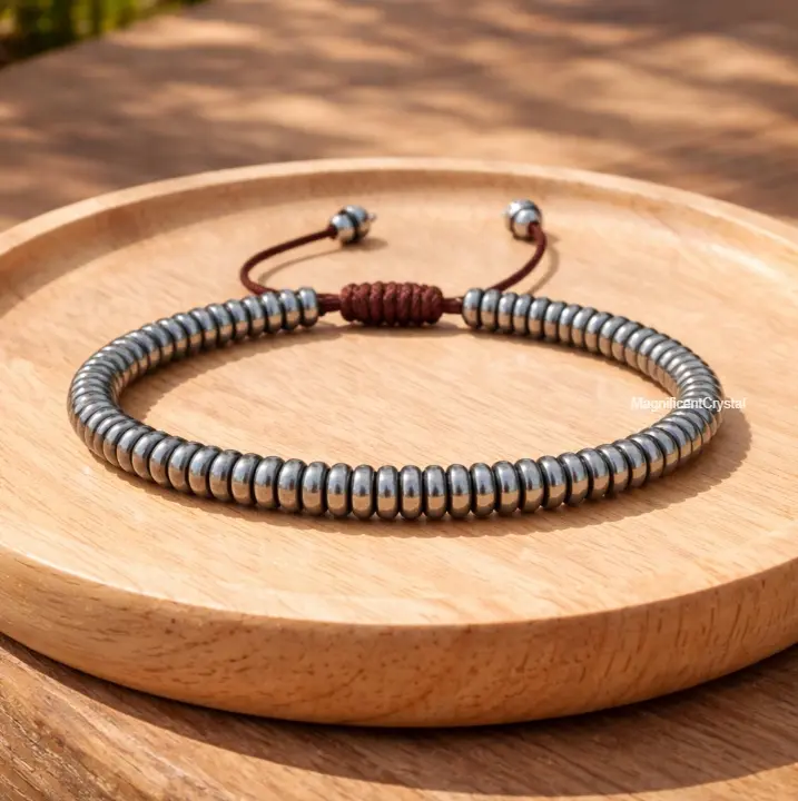High Quality Black Hematite Bracelet Healing Protection Men Stone Reiki Jewelry