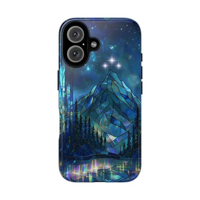 Ethereal Velaris Mosaic Durable Shockproof Plastic Phone Case - Stained Glass Effect Protection Accessory for iPhone 17-11,Xs Pro Max Plus & Samsung Galaxy S25-S21, ACOTAR Fan Gift Casing