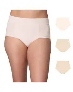 Playtex Tummy Smoothing Brief Underwear Pack Moisture-wicking 3-pack Women's Multi Comfortable Fit Soft Stretch Fabric Breathable Uscsbf