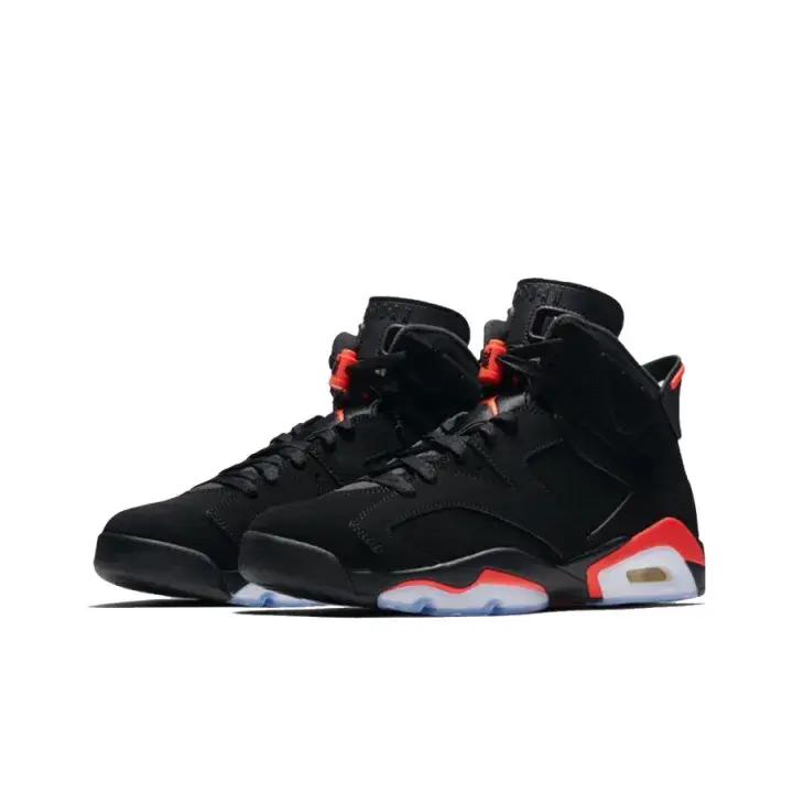 Retro Black Red Suede High Top Basketball Sneakers Transparent Outsole Cushion Street Fashion Trainers Unisex Daily Walking Shoes