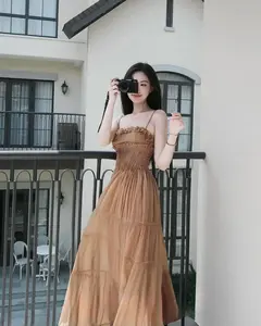 FAIRY SATIN HALTER SHELL SLIP MIDI AMUSE DRESS