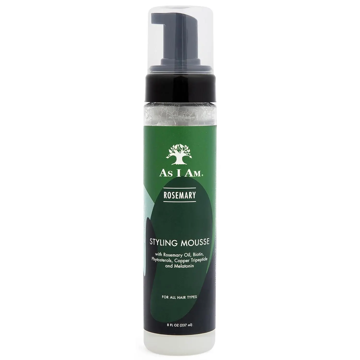 Rosemary Haircare Styling Mousse, 8oz (237ml) - Gentle Sub-Micron Formula That Moisturizes