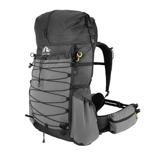 Night Cat Internal-frame Hiking Backpcack: 50L / 60L / 70L Roll Top Lightweight Travel Backpack with Rain Cover for Men Women Hiking Camping Backpacking Black