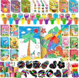 96Pcs Hawaiian Luau Party Favors Set, Aloha Tropical Tiki Theme Goodie Bag Stuffers, Kids Beach Pool Birthday Supplies, Classroom Rewards, Summer Gift Set