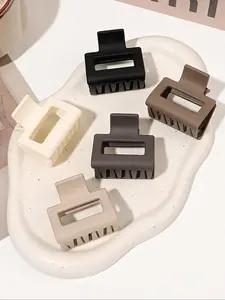 Minimalist Casual Plain Hair Claws, 5pcs Simple Design Small Matte Solid Color Hair Claws, Casual and Versatile Hair Accessories for Women, Trendy Accessories for Party and Daily Life, Clip In Claw