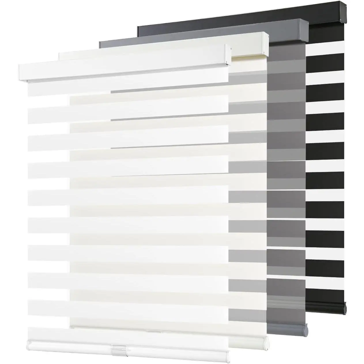 Dual-Layer Light Filtering Pull Down Roller Blinds for Windows - No Drill, UV Protection, Adjustable, Eco-Friendly, Free-Stop Door Blinds for Home, Easy to Install (20" W X 72" H, White), No Drill Blinds, Adjustable Blinds