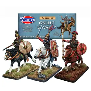 Wargames Delivered Victrix Gallic Cavalry Set 28mm Miniatures with Spears, Shields & Cloaks for Historical Wargaming