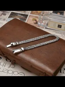 New High-End Handmade Dual Row Braided Peace Pattern Bracelet, Simple and Versatile, Unique Retro Literary Style, Fashion Accessory