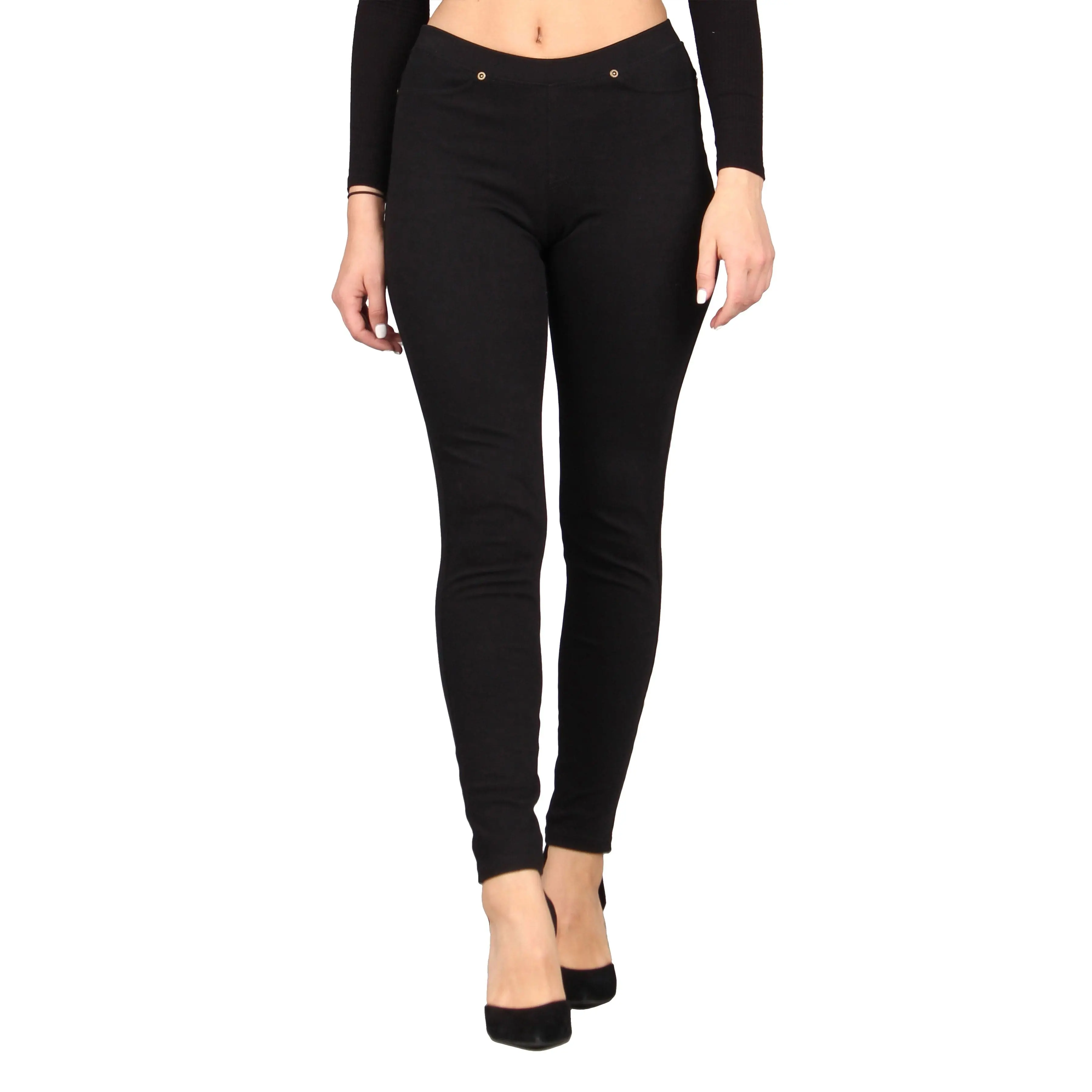 Women's Solid Denim Jeggings