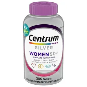 Centrum Silver Womens 50 Plus Multivitamin With Vitamin B, C, D3 & E, 200 Count