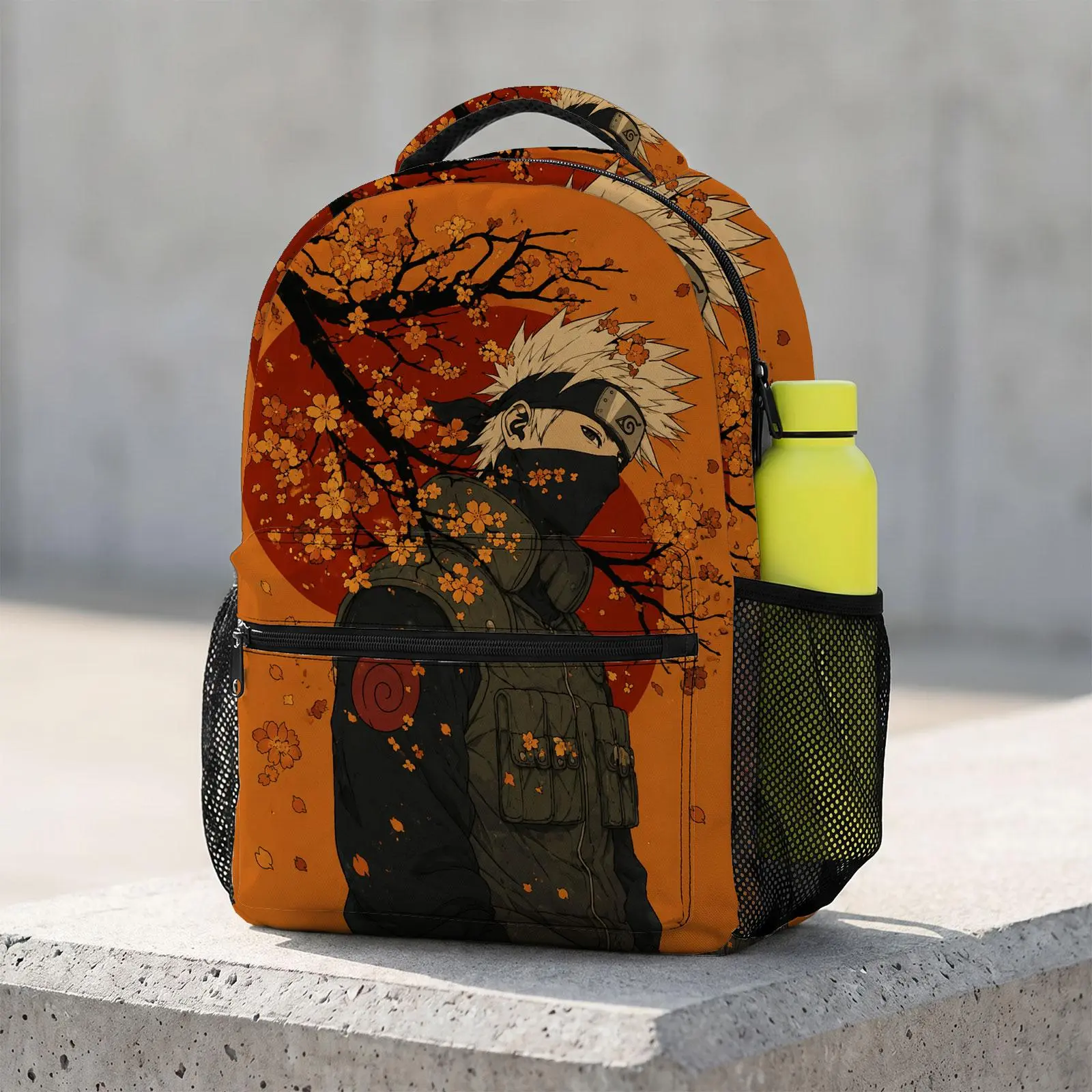 Naruto Cute Cartoon School Backpack for Teen Boys | Aesthetic Print Bookbag for Kids & Students | Large Capacity Casual Daypack Kawaii Backpack, Anime