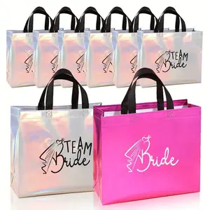 8 Bride Team Gift Bags, Wedding Decoration Gift Bags, Creative Bridesmaid Gift Bags for Bridal Tea Party, Shiny Unique Wedding Decor, Party Favor Packs