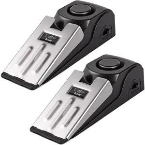 Door Stop , Door Stopper  for  Travel Apartment with 120DB Siren Portable Safety Tool 2 Pack