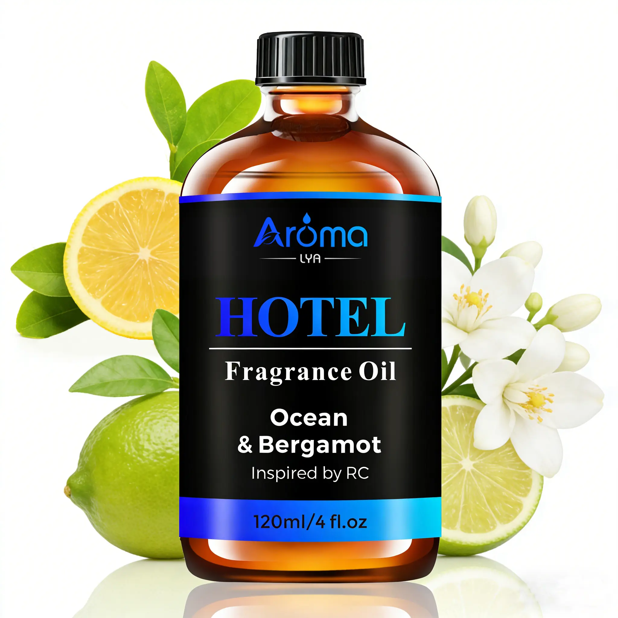 Hotel Diffuser Oil Inspired by R-Carlton Ocean & Bergamot Fragrance Oil 120ml Scented Essential Oil for Diffusers & Humidifier, Car Air Freshener