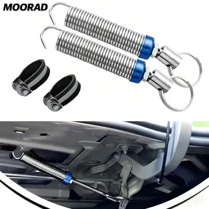 【2PCS 】Car Trunk Lifting Springs 5.9"-9.44" Adjustable High Carbon Steel Automatic Boot Spring Support for Most Vehicles Silver Automotive Universal Car Accessories