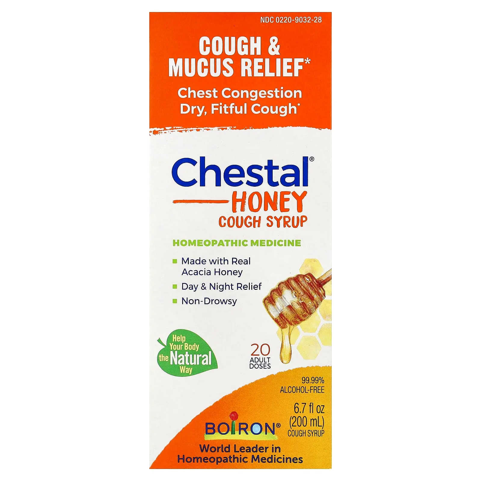 Boiron Chestal Honey, Cough Syrup , 6.7 fl oz (200 ml) | HSA/FSA Eligible