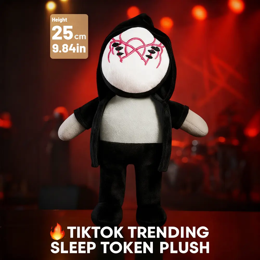 TikTok Trending Sleep Token 25cm Short Plush PP Cotton Doll, Collectible Soft Animal, Cuddly Doll Gift, Cute Collectible, Huggable Stuffed Animal, Soft Squishy Companion for Fans, Stuffed Dolls