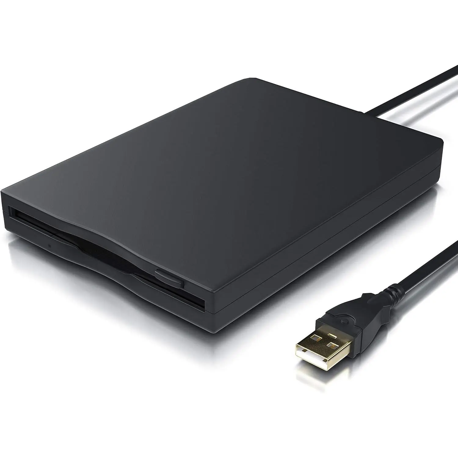3.5-Inch 720KB/1.44MB FDD Lightweight External Floppy Disk Reader - Linux/Windows XP/7/8/10/11 PC Laptop Compatible, USB Port Support, Plug-and-Play, No Extra Drivers, Black, 500 mA or Less USB Bus Supply Current, Floppy Disk Lovers, Hassle-Free Shopping