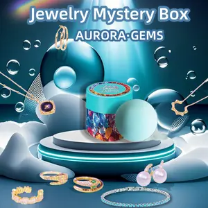 Jewelry Mystery Box with Random Fine Jewelry Necklace Earrings Bracelet Charm Adjustable Ring Cute Surprise Fun Gift for Parties Valentine's Day Mother's Day