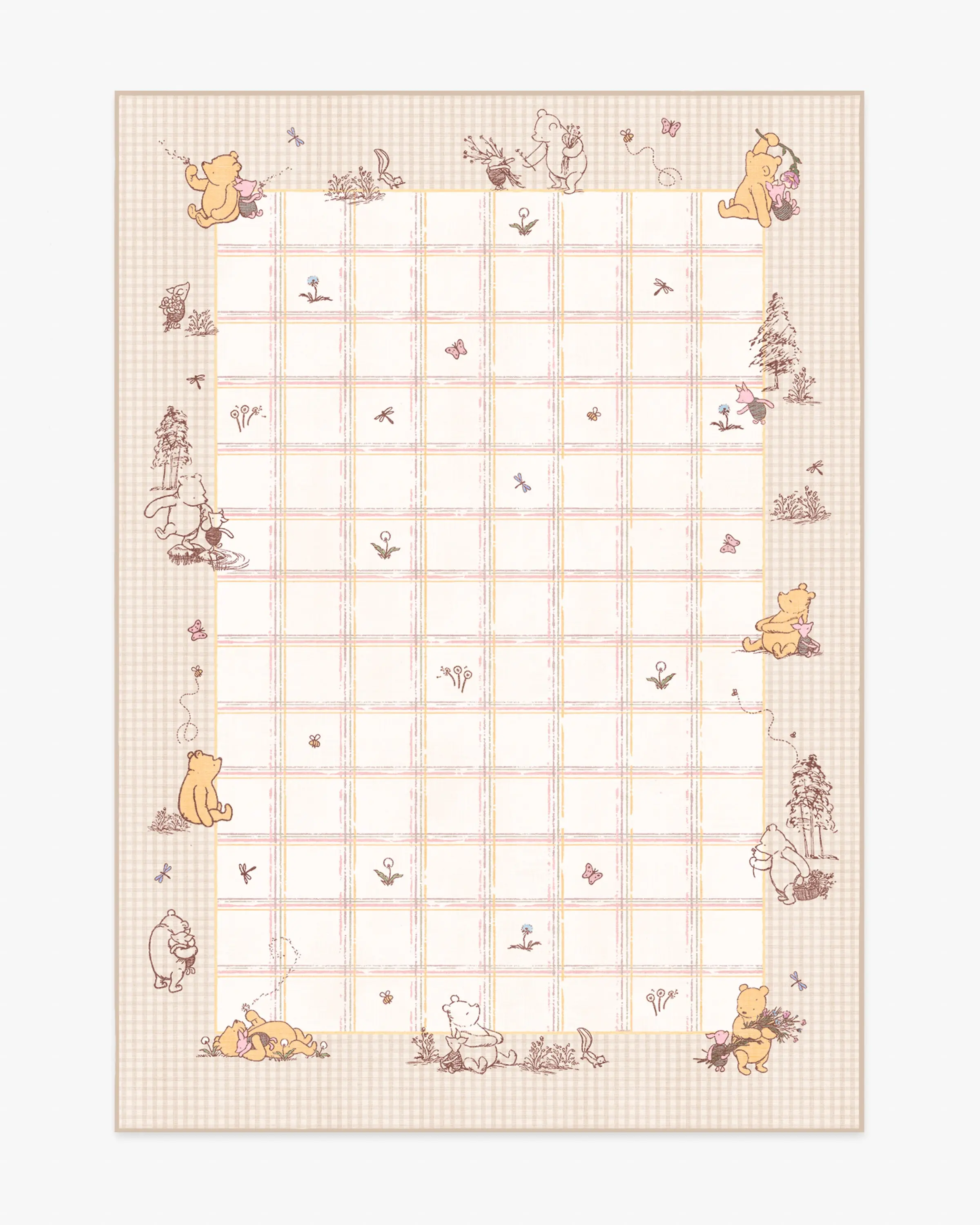A Picnic Together Cream Multicolor Flatwoven Rug