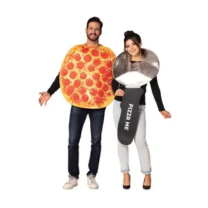 Adult Pepperoni Pizza and Pizza Cutter Couples Costume