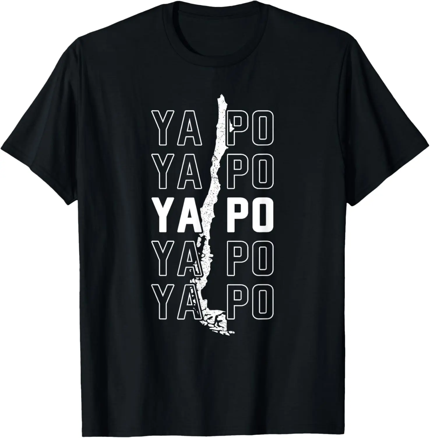 Women's Vintage Casual Graphic T-Shirt - 100% Cotton, Short Sleeve, Round Neck, Funny Distressed "Ya Po" Chilean Slogan, Streetwear Everyday Top