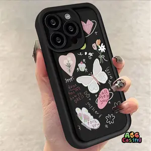 Colorful Butterfly Flowers Phone cases Case Compatible with For iPhone 17 Pro Max 16 16e 15 14 Plus 13 12 Mini 11 Air X XS Pattern TPU Lens Protection Durable Soft Cover Gift 2D printing