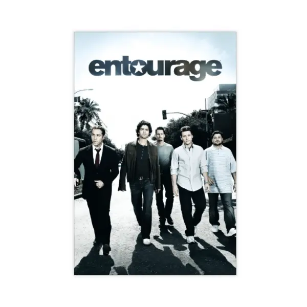 Entourage TV Series Promotional Poster (4) High-Res Handmade Canvas Print Wall Art, High-Quality Printing Home Decor for Living Room, Interior Decor Gift for TV Series Fans