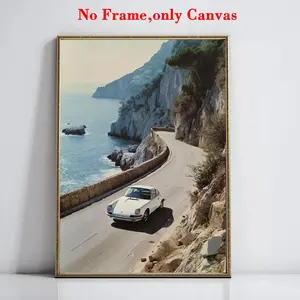 1 PC, wall art, car poster, Old Money aesthetic Porsche wall art, poster Porsche 911 poster vintage car, wall art luxury print, bedroom decor, living room decor, unframed, Canvas Wall Art, Wall Art Decoration