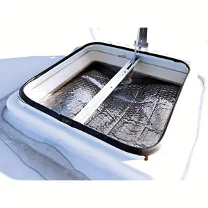 Reflective RV Sunroof Cover & Vent Insulation Mat 14×14 Inch, Universal Camper Window Sun Shade, Anti-UV Heat Shield for RV Roof Vents, Light Blocking Thermal Cover, Durable RV Sunroof Parts & Accessories