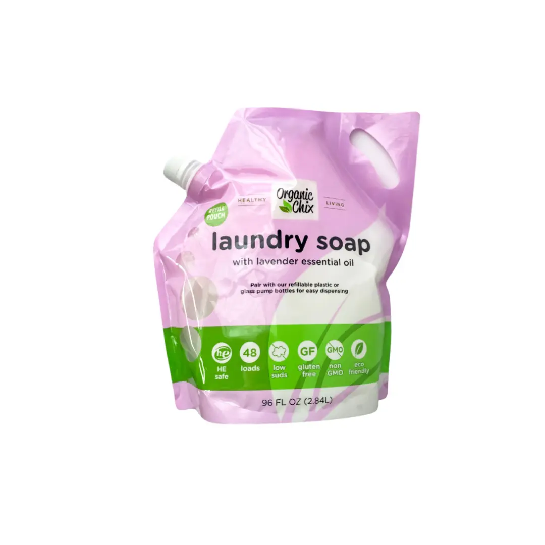 Organic Chix Laundry Soap, 96oz Spout Pack Household Hand