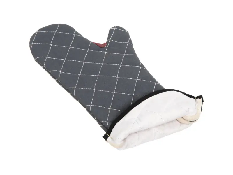 Carlisle FoodService Products Bestguard Fabric Oven Mitt - Black, 17" Length, Ambidextrous Design, Angled Cuff, Cooking Use, Kevlar Insulation, Non-Stick Coating, Reinforced Web, Heat Resistant, Heat Protection Up to 450°F