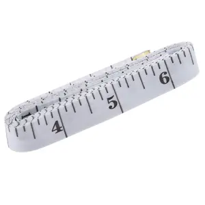 Soft Tape Measure Double Scale Body Sewing Flexible Tailor Craft Vinyl Ruler for Weight Loss Medical Body Measurement, Has Centimetre Scale on Reverse Side 60-inch（White）