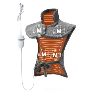 Garvee Large 24" x 35" Electric Massaging Heating Pad for Neck, Shoulders, and Back Pain Relief with 8 Massage Combinations, 2 Heat Levels, 4 Massage Motors, and 2-Hour Auto Shut-Off