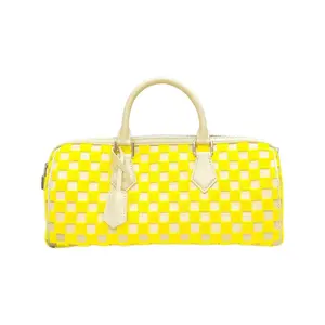 Pre-owned Louis Vuitton . Top Handle Bags Damier Cubic Speedy East West bag in yellow