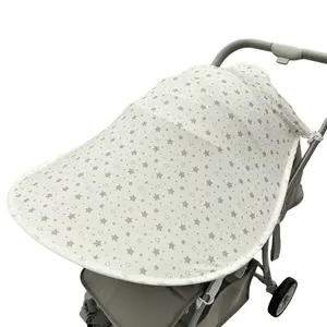 Foldable Baby Stroller Sunshade, UV Protection Umbrella, Universal Fit for Multiple Models, Cute Cartoon Print, Perfect Gift for Babies!
